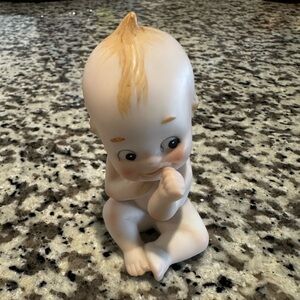 Vintage lefton kewpie baby bisque figurine